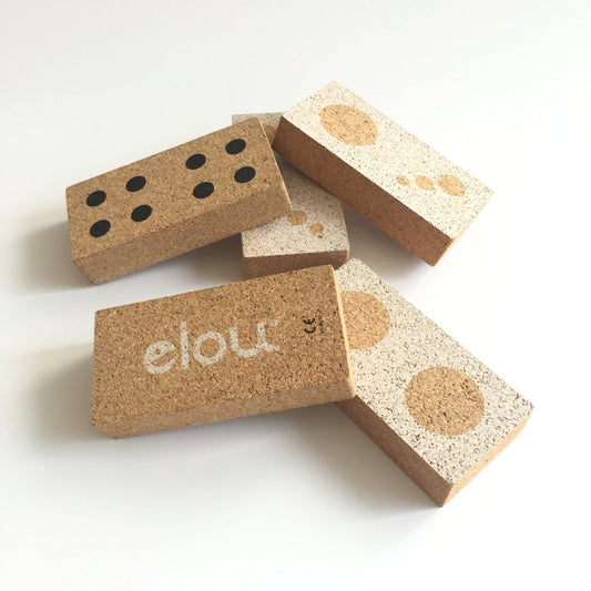 elou Dominoes Numbers Cork Game