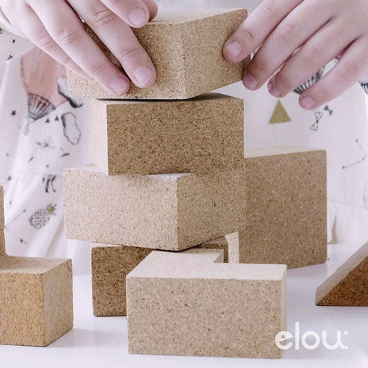 elou Educational Cork Shapes Building Blocks 18