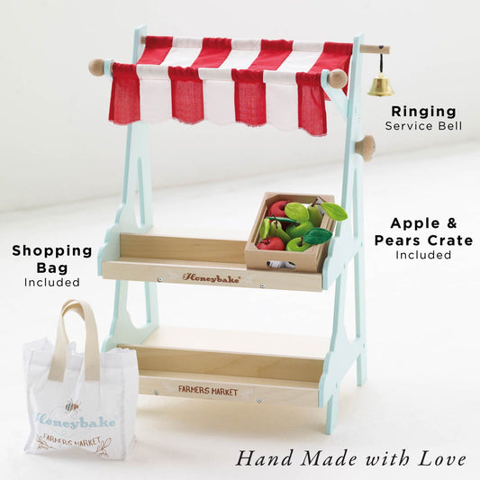Wooden Market Stall & Fruit Play Food Crate