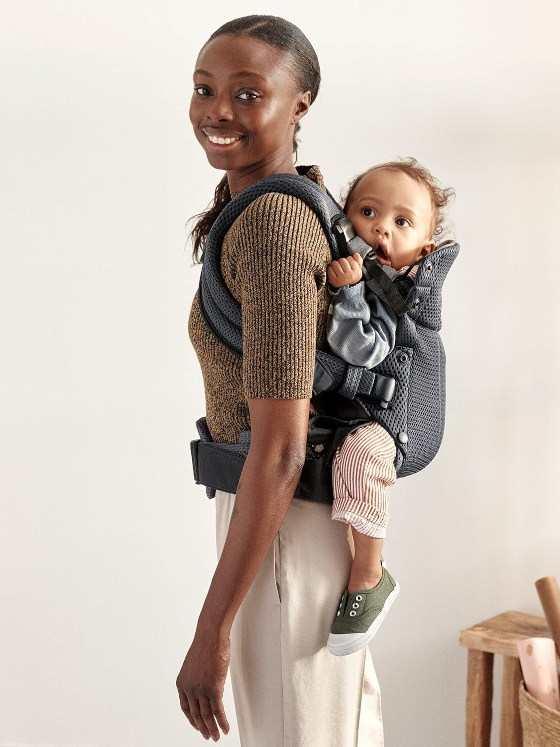 Breathable Adjustable Baby Carrier – Ergonomic Front & Back Support